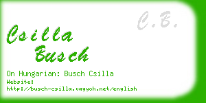 csilla busch business card